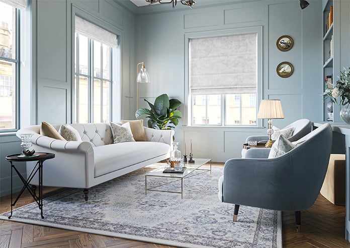 Crushed Velvet, White - Twist&Fit Roman Blind - Image 7